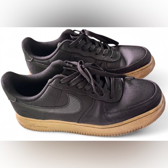 The Nike Air Force 1 Low Black Canvas Men's Size 9.5